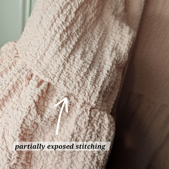 BloomChic Powder Pink Babydoll Tiered V-Neck Ruffle Peplum Above Knee Dress 16 - Picture 6 of 12